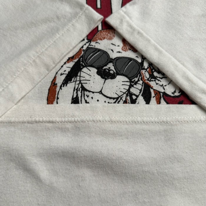 90s　USA製　犬　パロディ　シングルステッチ　アニマルプリント　半袖Tシャツ　白　 | Vintage.City 古着屋、古着コーデ情報を発信