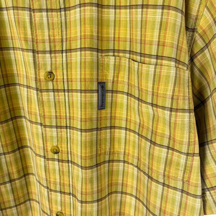 古着 00s Columbia シャツ 半袖 チェック アウトドア 黄緑 2XL | Vintage.City 古着屋、古着コーデ情報を発信