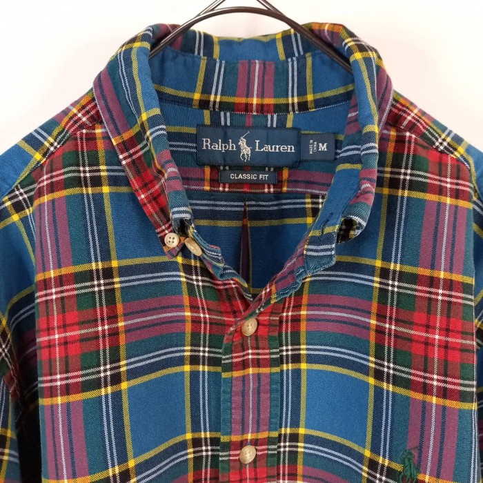 ラルフローレン　BDシャツ　チェック　ポニー　刺繍ロゴ　レッド　ブルー　M | Vintage.City 빈티지숍, 빈티지 코디 정보