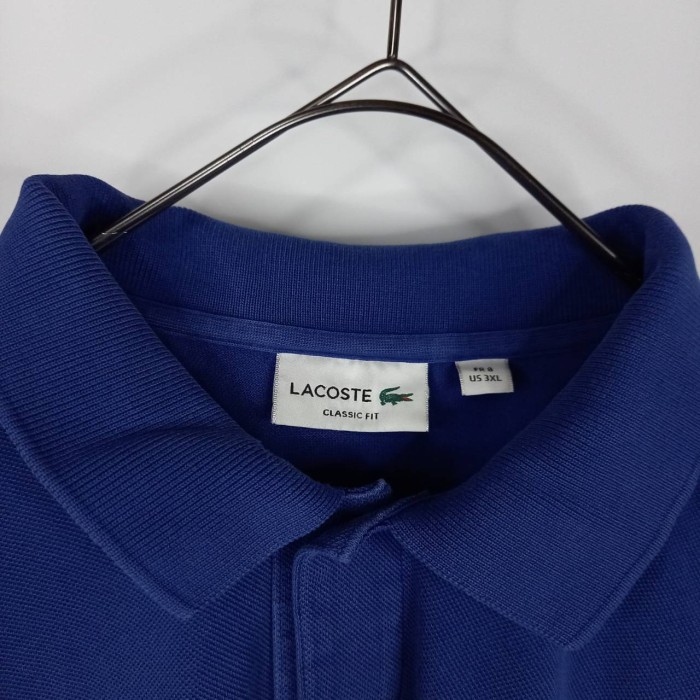 ラコステ　ポロシャツ　半袖　L1212　刺繍ロゴ　シェルボタン　ブルー　3XL | Vintage.City 古着屋、古着コーデ情報を発信