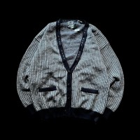 e16/POINT ZERO/us/design knit/cardigan/tops/gray color/men's/sizeM(L相当) 柄ニット デザインニット トップス メンズL | Vintage.City 古着屋、古着コーデ情報を発信