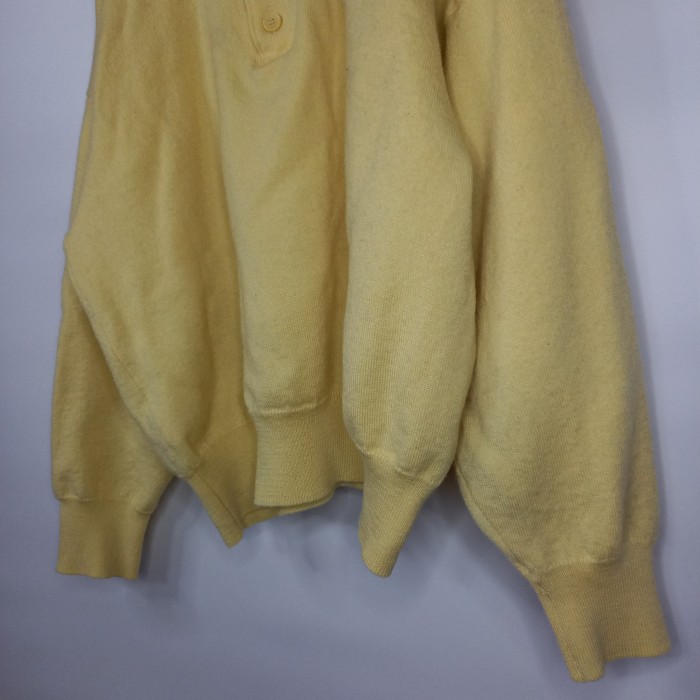 80s　フレンチラコステ　ニットポロシャツ　長袖　刺繍ロゴ　Y2K　イエロー　4 | Vintage.City 古着屋、古着コーデ情報を発信