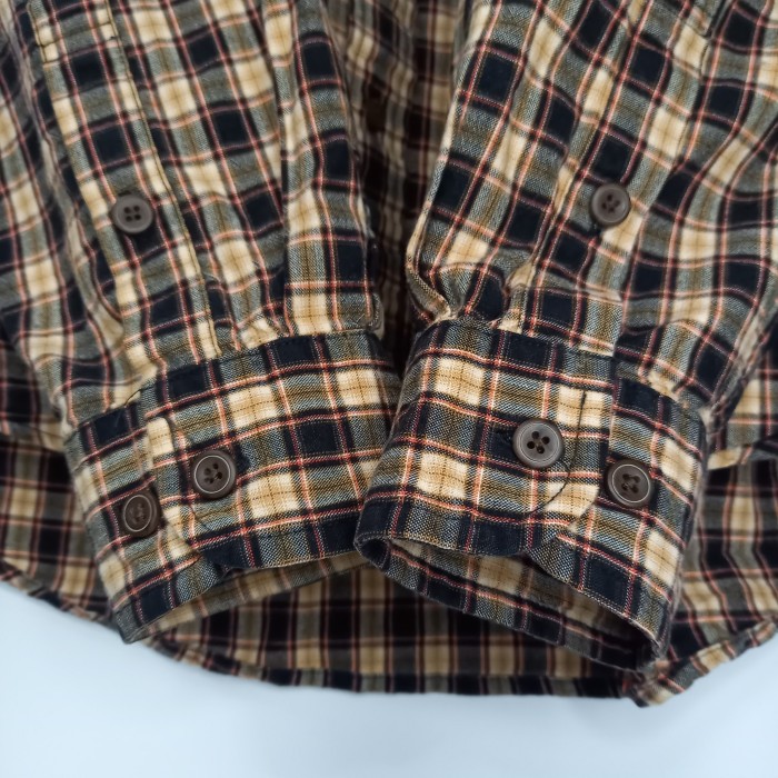 90s　トミーヒルフィガー　BDシャツ　長袖　チェック　オンブレ　ベージュ　M | Vintage.City 빈티지숍, 빈티지 코디 정보