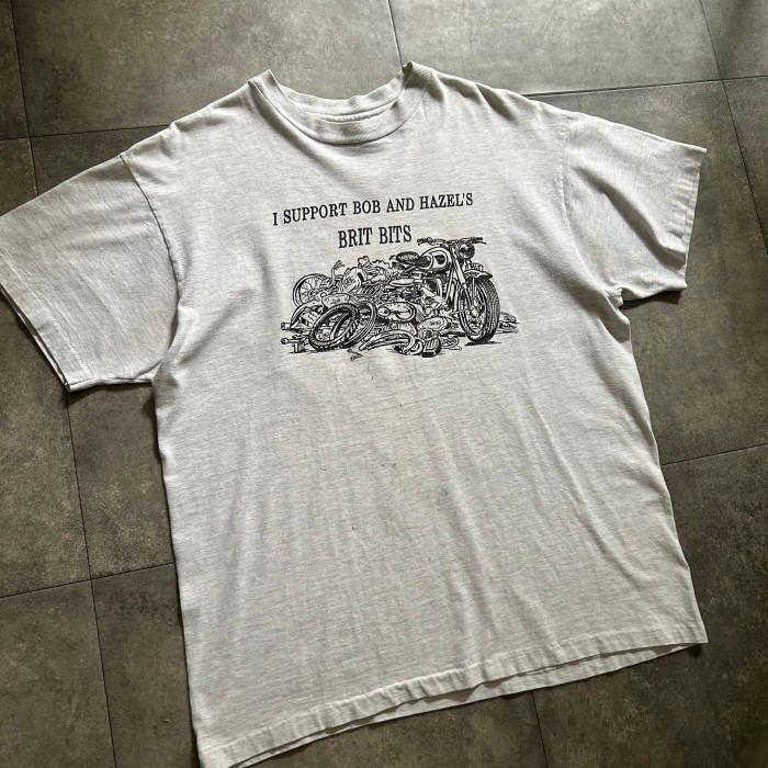 90s Hanes ヘインズ tシャツ USA製 グレー L バイカー | Vintage.City 古着屋、古着コーデ情報を発信