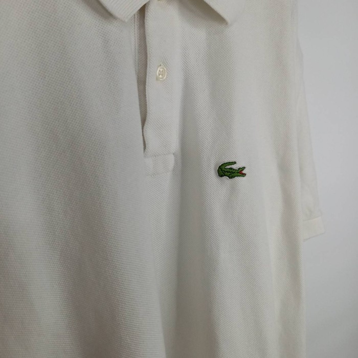 アメリカ製　アイゾッド　ラコステ　ポロシャツ　半袖　L1212　刺繍ロゴ　シェルボタン　ホワイト　L | Vintage.City 古着屋、古着コーデ情報を発信