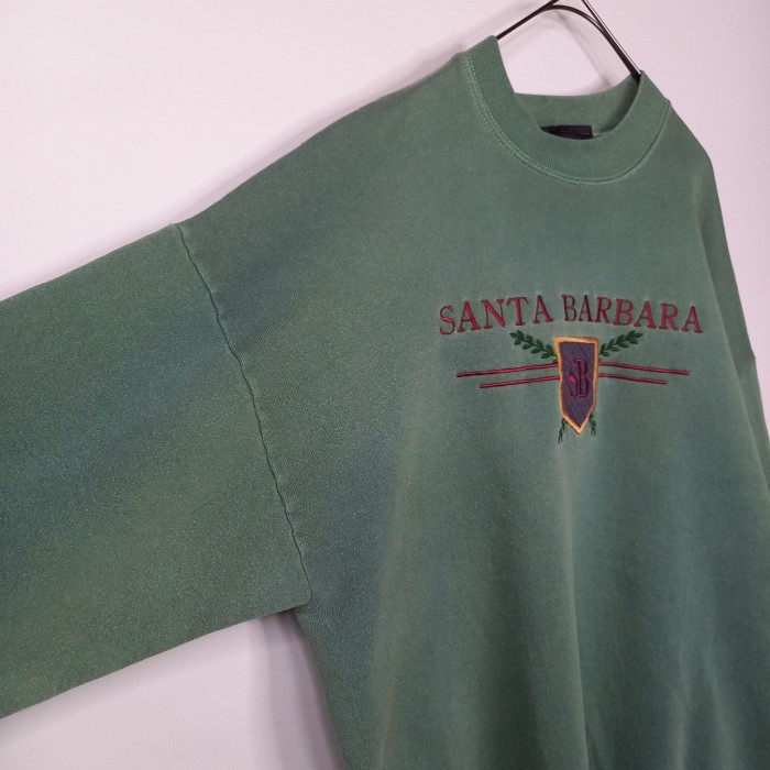 90s　J America　クルーネック　スウェット　トレーナー　カレッジ　刺繍　太アーム　グリーン　緑　L | Vintage.City 古着屋、古着コーデ情報を発信