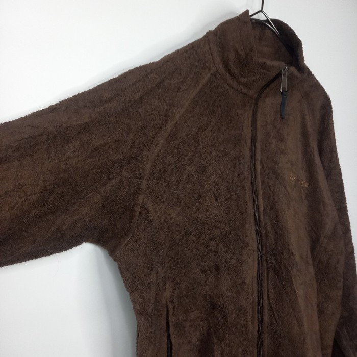 コロンビア　ジップアップ　フリース　ジャケット　ブルゾン　刺繍ロゴ　ブラウン　M | Vintage.City 古着屋、古着コーデ情報を発信