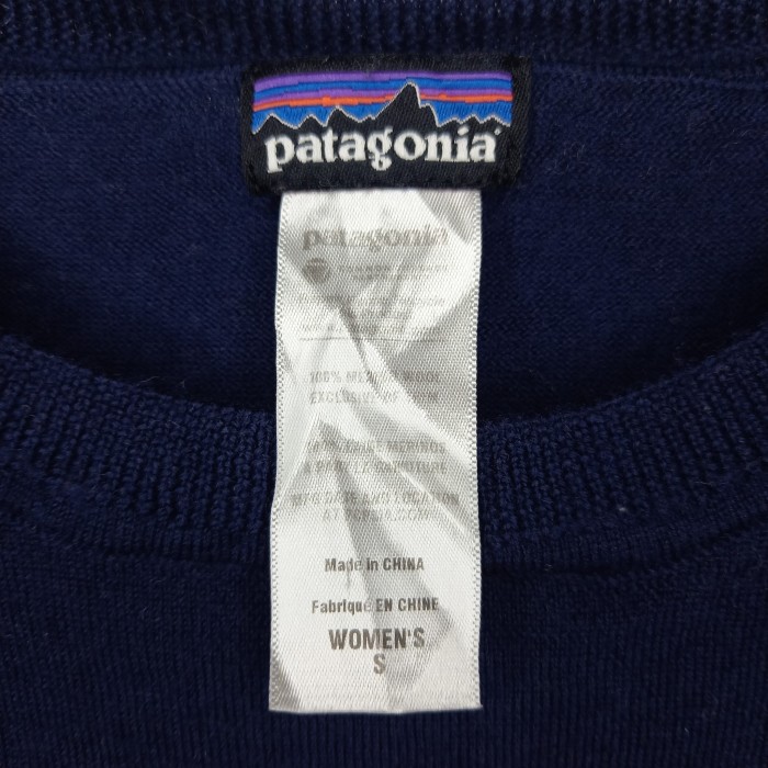 パタゴニア　メリノウール　ニット　セーター　薄手　ロンT　ボーダー　ネイビー　S | Vintage.City 古着屋、古着コーデ情報を発信