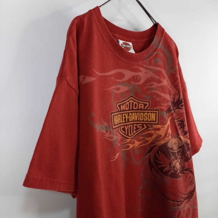 90s　アメリカ製　ハーレーダビッドソン　Tシャツ　半袖　プリント　オレンジ　L | Vintage.City 빈티지숍, 빈티지 코디 정보