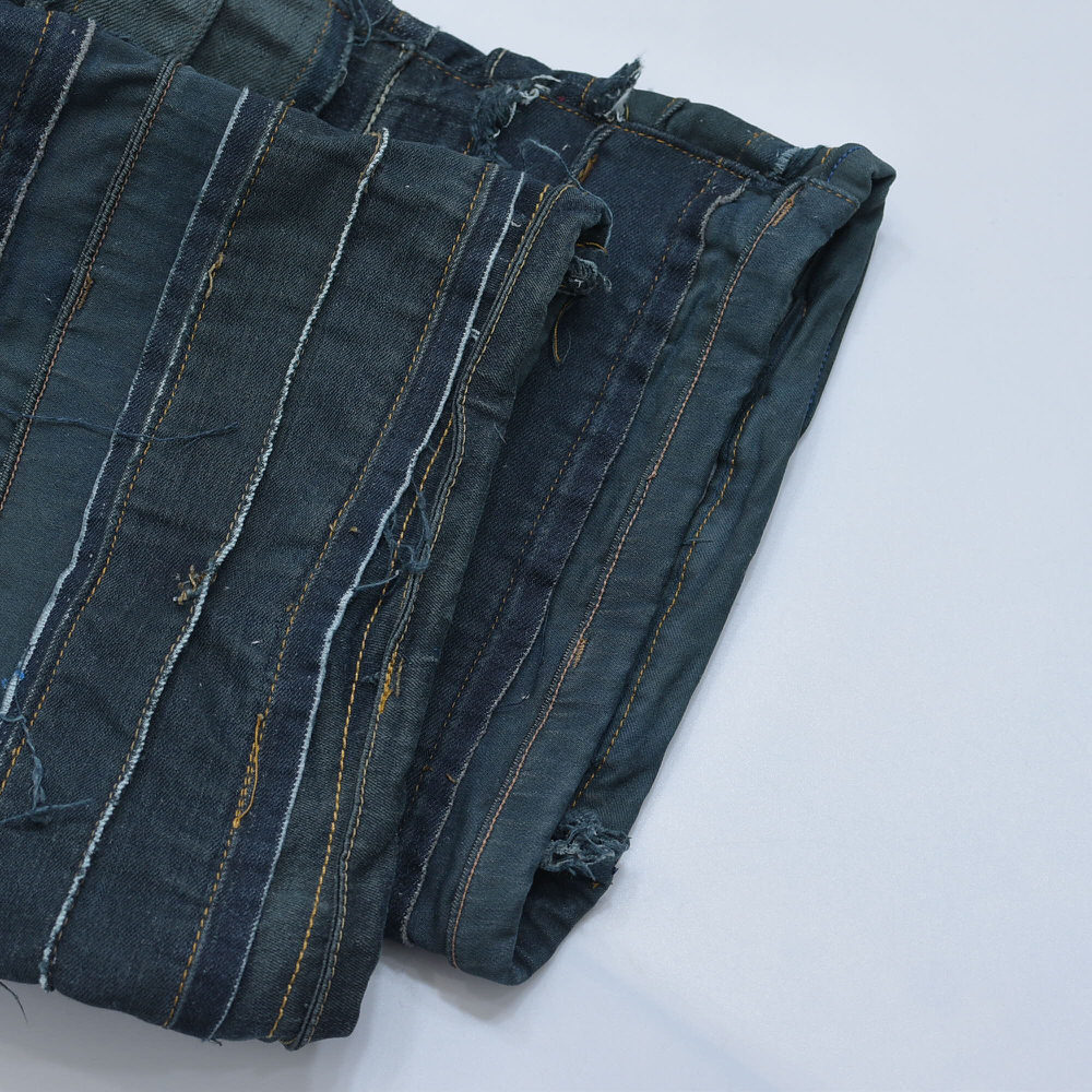 w29 【デニムとミリタリーカーゴのリメイク❗】再構築パンツ‼️裾幅175cm