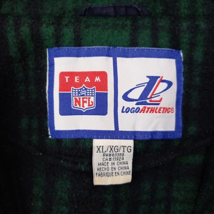 90s　NFL　ハーフジップ　フリース　ブルゾン　刺繍　チェック　グリーン　XL | Vintage.City 빈티지숍, 빈티지 코디 정보