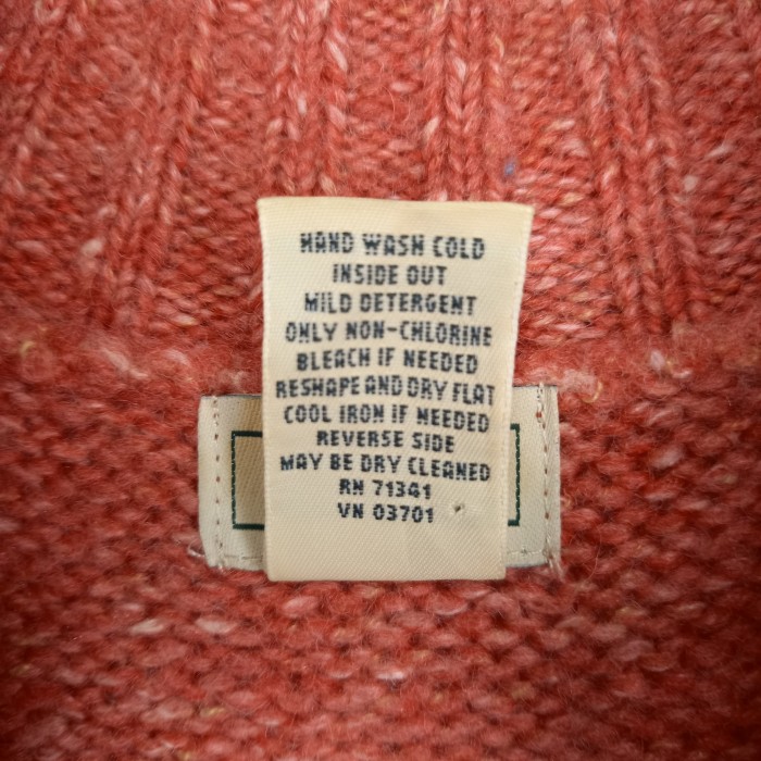 エルエルビーン　ケーブル　ニットベスト　セーター　アラン　無地　ピンク　M | Vintage.City 古着屋、古着コーデ情報を発信