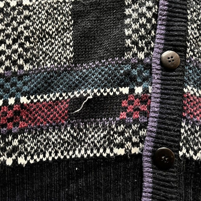 e15/csmpus/design knit/long sleeve/cardigan/tops/mulch color/men's/sizeL 柄ニット デザインニット トップス メンズL | Vintage.City 古着屋、古着コーデ情報を発信