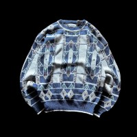 e16/VAN HEUSEN/design knit/long sleeve/sweater/tops/mulch color/men's/sizeL | Vintage.City 빈티지숍, 빈티지 코디 정보