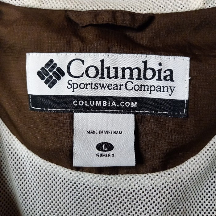 コロンビア　ナイロン　シェルジャケット　パーカー　総メッシュ　刺繍　同色ロゴ　L | Vintage.City 古着屋、古着コーデ情報を発信