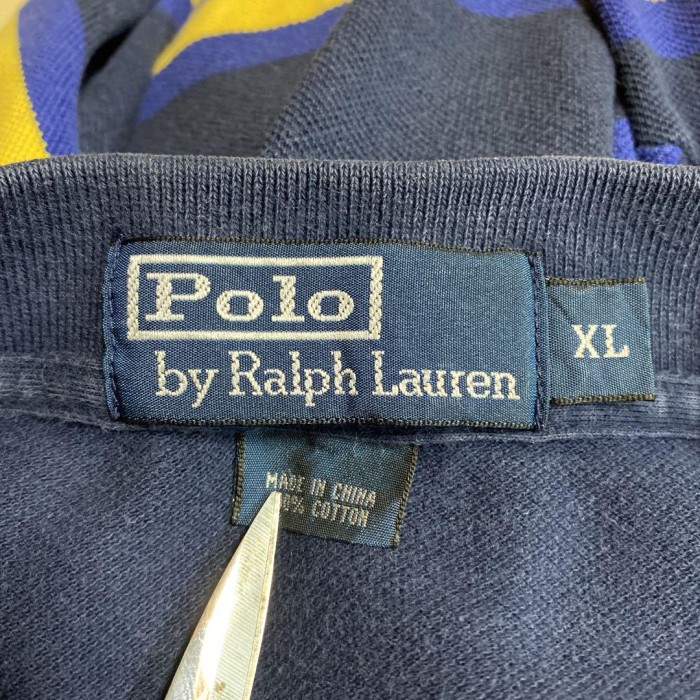 Polo by Ralph Lauren border polo shirt size XL 配送A ラルフローレン　太ボーダー　刺繍ロゴ　ポロシャツ | Vintage.City 古着屋、古着コーデ情報を発信