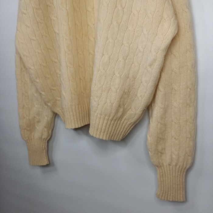 90s　ラルフローレン　ウールニット　セーター　ケーブル編み　刺繍　ホワイト　XXL | Vintage.City 빈티지숍, 빈티지 코디 정보