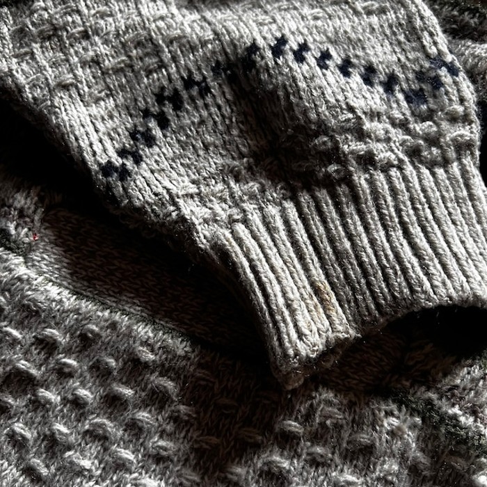 e16/GRENADIER/カナダ製/design knit/cardigan/long sleeve/tops/gray color/men's/sizeM US 柄ニット デザインニット トップス メンズM | Vintage.City 古着屋、古着コーデ情報を発信
