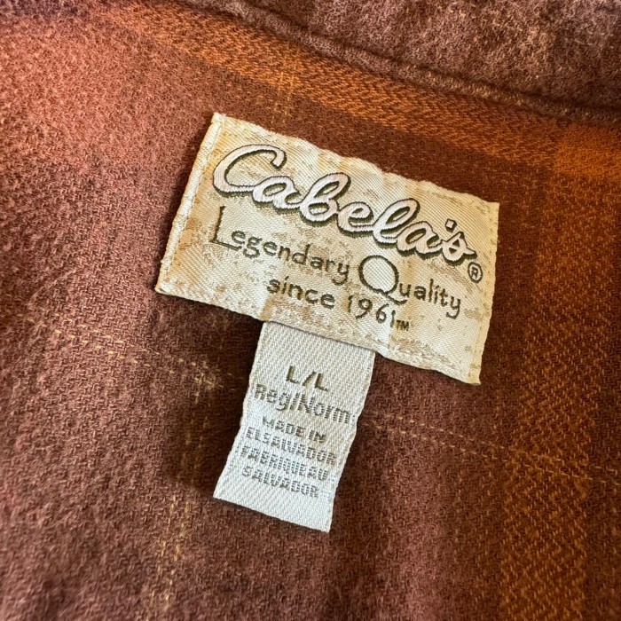 Cabela‘s カベラス cotton l/s check shirts コットンフランネル長袖チェックシャツ | Vintage.City 古着屋、古着コーデ情報を発信