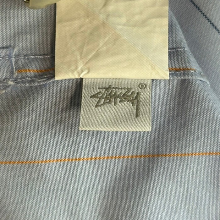 stussy ステューシー シャツ 長袖 刺繍ロゴ ワッペンロゴ ストライプ | Vintage.City 古着屋、古着コーデ情報を発信