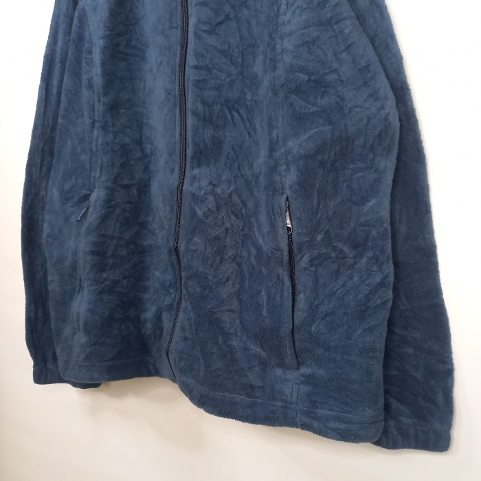 コロンビア　ジップアップ　フリース　ジャケット　ブルゾン　刺繍ロゴ　ブルー　XL | Vintage.City 古着屋、古着コーデ情報を発信