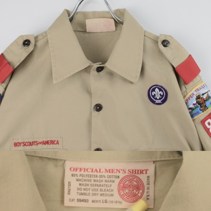 半袖 ボーイスカウトシャツ　TRAPPER TRAILS (メンズLサイズ) 【メール便可】 [9019037] | Vintage.City 빈티지숍, 빈티지 코디 정보