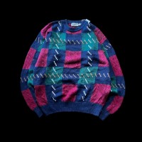 e14/ST JOHNS BAY/design knit/long sleeve/tops/mulch color/men's/sizeMT(2XL相当) 総柄ニット デザインニット マルチカラー メンズ2XL | Vintage.City 古着屋、古着コーデ情報を発信