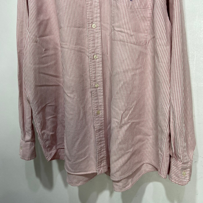 90s RalphLauren BIGSHIRT ストライプシャツ ピンク XL | Vintage.City 古着屋、古着コーデ情報を発信