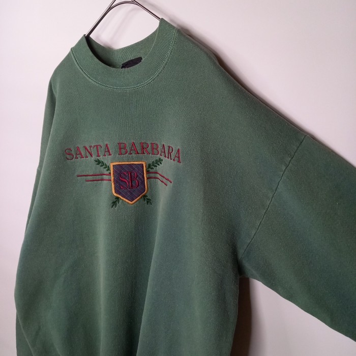 90s　J America　クルーネック　スウェット　トレーナー　カレッジ　刺繍　太アーム　グリーン　緑　L | Vintage.City 古着屋、古着コーデ情報を発信