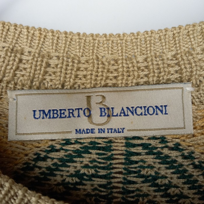 イタリア製　クルーネック　デザインニット　セーター　3D　ケーブル編み　アラン | Vintage.City 古着屋、古着コーデ情報を発信