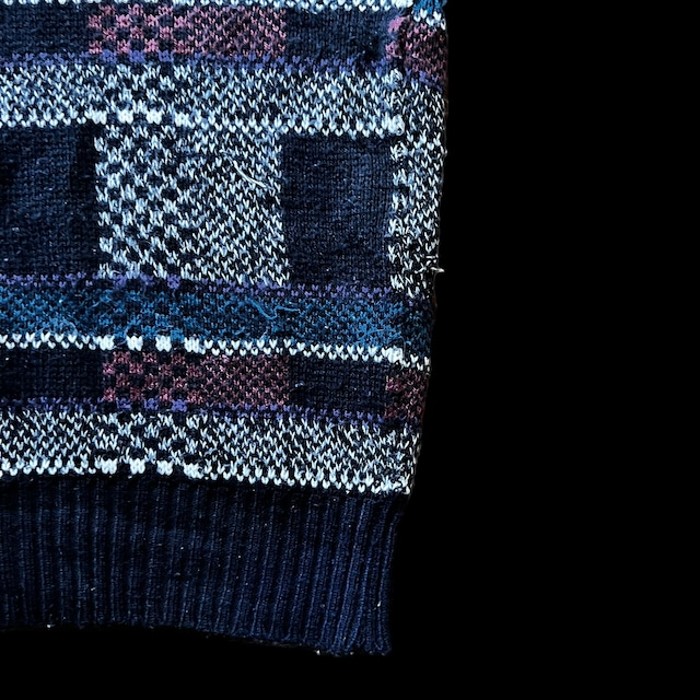 e15/csmpus/design knit/long sleeve/cardigan/tops/mulch color/men's/sizeL 柄ニット デザインニット トップス メンズL | Vintage.City 古着屋、古着コーデ情報を発信