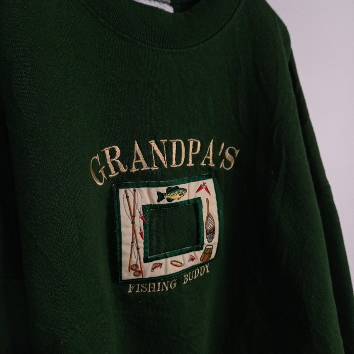 90s　メキシコ製　TULTEX　スウェット　トレーナー　長袖　刺繍　グリーン　緑　XL | Vintage.City 古着屋、古着コーデ情報を発信