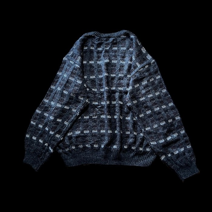 e13/us/design knit/long sleeve/tops/gray color/men's/sizeL相当 総柄ニット デザインニット トップス グレー メンズL | Vintage.City 古着屋、古着コーデ情報を発信