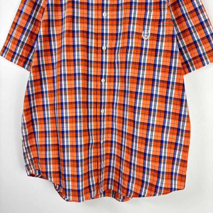 古着 90s CHAPS ラルフローレン シャツ 半袖 チェック オレンジ L | Vintage.City 古着屋、古着コーデ情報を発信