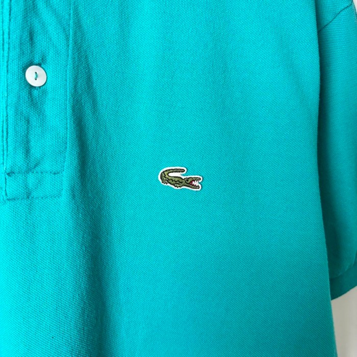 90s LACOSTE フランス ポロシャツ 鹿の子 半袖 青緑 ブルー XL | Vintage.City 古着屋、古着コーデ情報を発信