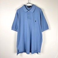 古着 90s ラルフローレン ポロシャツ 半袖 刺繍 水色 サックスブルー L | Vintage.City 빈티지숍, 빈티지 코디 정보