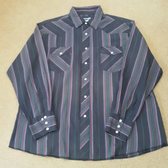 Wrangler western stripe design shirt | Vintage.City 古着屋、古着コーデ情報を発信