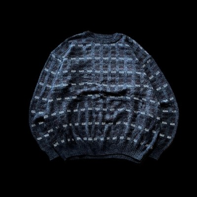 e13/us/design knit/long sleeve/tops/gray color/men's/sizeL相当 総柄ニット デザインニット トップス グレー メンズL | Vintage.City 빈티지숍, 빈티지 코디 정보