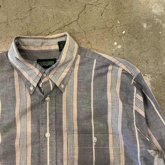 SADDLEBRED stripe design BD shirt | Vintage.City 古着屋、古着コーデ情報を発信