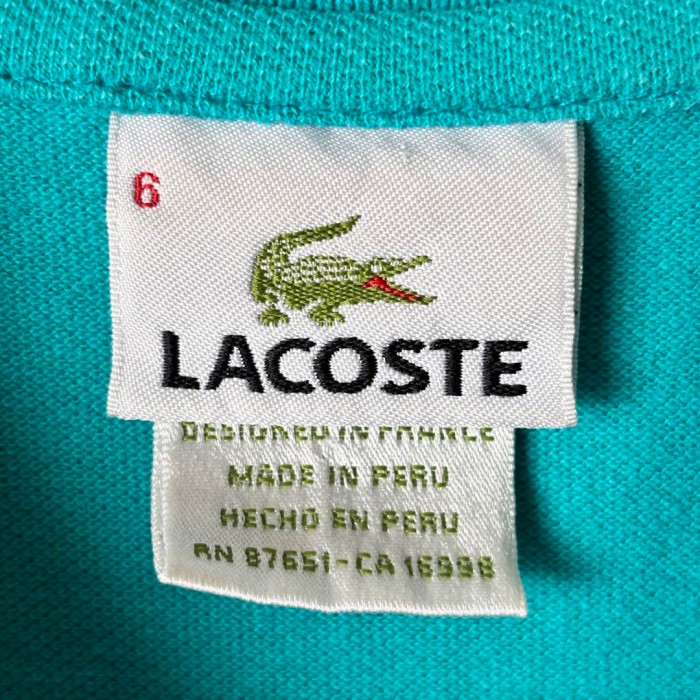 90s LACOSTE フランス ポロシャツ 鹿の子 半袖 青緑 ブルー XL | Vintage.City 古着屋、古着コーデ情報を発信