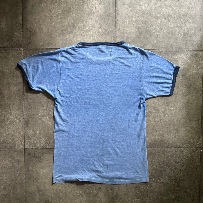 80s リンガーtシャツ USA製 M ブルー×ネイビー 人物画 | Vintage.City 빈티지숍, 빈티지 코디 정보
