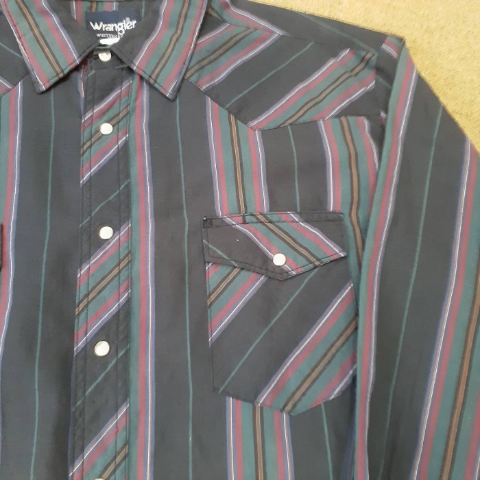 Wrangler western stripe design shirt | Vintage.City 빈티지숍, 빈티지 코디 정보