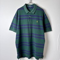 古着 90s ラルフローレン ポロシャツ ボーダー 鹿の子 グリーン XL | Vintage.City 빈티지숍, 빈티지 코디 정보