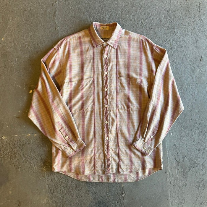 rayon ombre check l/s shirts レーヨンオンブレチェックシャツ | Vintage.City Vintage Shops, Vintage Fashion Trends