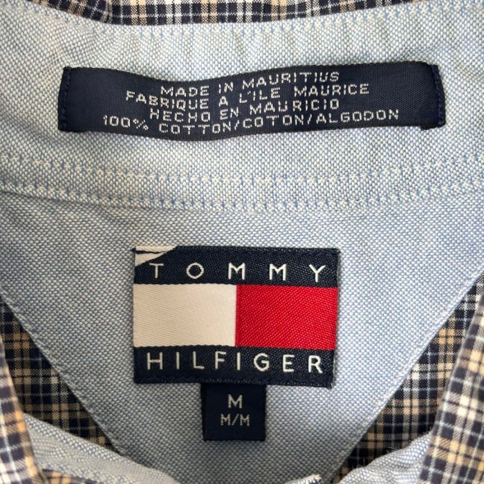 古着 90s トミーヒルフィガー シャツ 半袖 チェック 刺繍ロゴ ブラック M | Vintage.City 古着屋、古着コーデ情報を発信