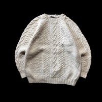 e14/Talbots/cable knit/long sleeve/tops/light beige color/men's/sizeL ケーブルニット セーター トップス ライトベージュ メンズL | Vintage.City 古着屋、古着コーデ情報を発信