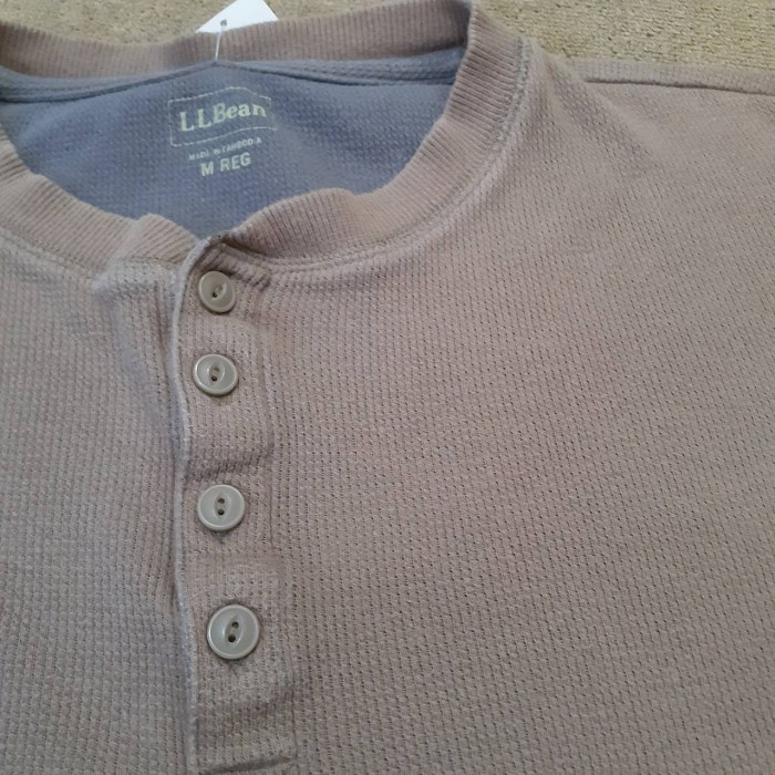 L.L.Bean henry neck thermal long sleeve t-sh | Vintage.City 빈티지숍, 빈티지 코디 정보