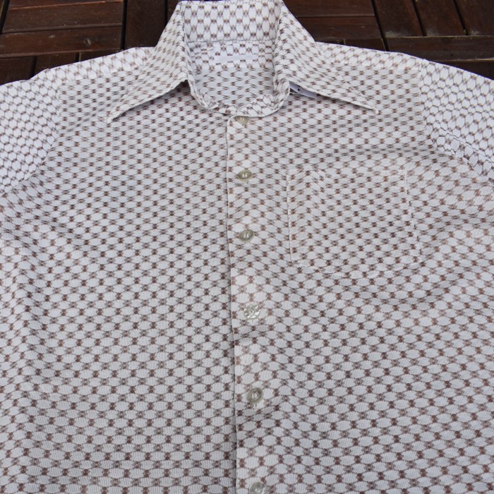 70’s unknown all over pattern shirt | Vintage.City 古着屋、古着コーデ情報を発信