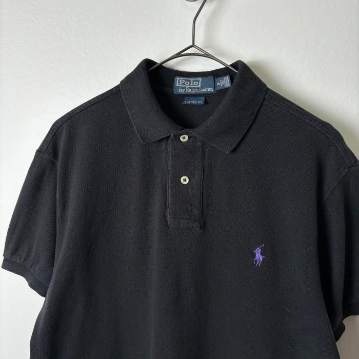 古着 90s ラルフローレン ポロシャツ 半袖 刺繍ロゴ 鹿の子 ブラック S | Vintage.City 빈티지숍, 빈티지 코디 정보