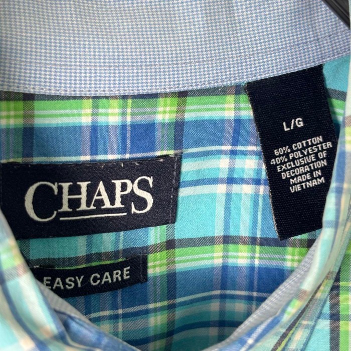 古着 CHAPS ラルフローレン シャツ 半袖 タータンチェック 水色 L | Vintage.City 빈티지숍, 빈티지 코디 정보